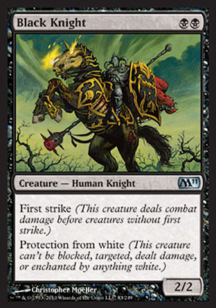 Black Knight (Magic 2011 Core Set) Medium Play Foil