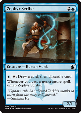 Zephyr Scribe (Dragons of Tarkir) Medium Play Foil