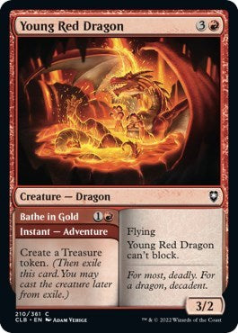 Young Red Dragon (Commander Legends: Battle for Baldur's Gate) Damaged / Poor Foil