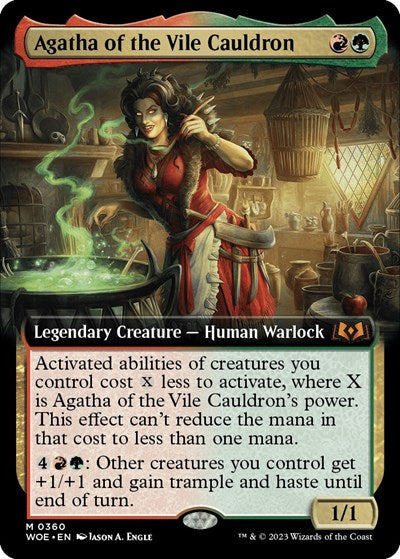 Agatha of the Vile Cauldron (Extended Art) (Wilds of Eldraine) Light Play Foil