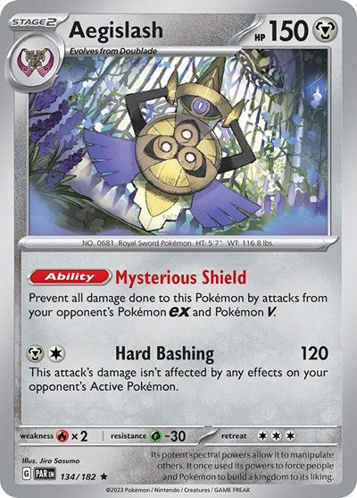 Aegislash - 134 (Scarlet and Violet: Paradox Rift) Near Mint Holofoil