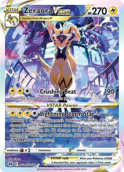 Zeraora VSTAR (Crown Zenith: Galarian Gallery) Near Mint Holofoil