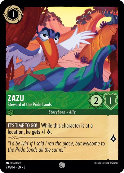 Zazu - Steward of the Pride Lands (Into the Inklands) Near Mint