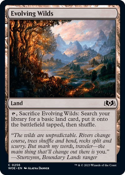 Evolving Wilds (Wilds of Eldraine) Light Play Foil