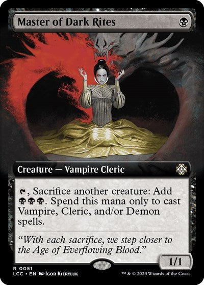 Master of Dark Rites (Extended Art) (Commander: The Lost Caverns of Ixalan) Near Mint