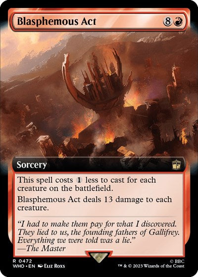 Blasphemous Act (Extended Art) (Universes Beyond: Doctor Who) Near Mint Foil