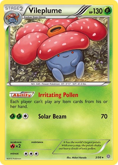 Vileplume (XY - Ancient Origins) Light Play Reverse Holofoil