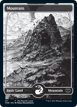 Mountain (Moonlit Land) (Foil Etched) (Promos: WPN and Gateway) Light Play Foil