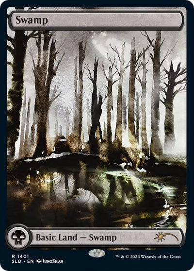 Swamp (1401) (Secret Lair) Light Play Foil
