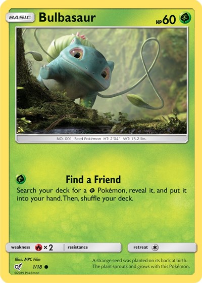 Bulbasaur (Holo Common) (Detective Pikachu) Light Play Holofoil