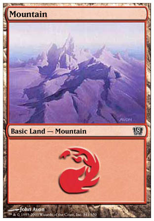 Mountain (344) (8th Edition) Heavy Play
