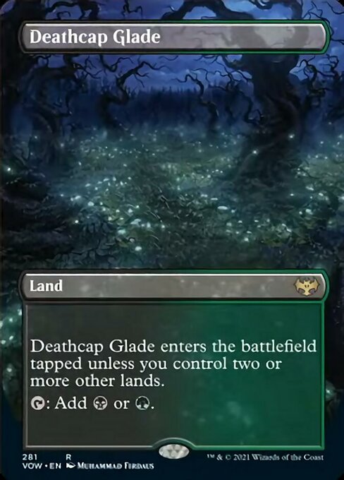 Deathcap Glade (Borderless) (Innistrad: Crimson Vow) Light Play Foil