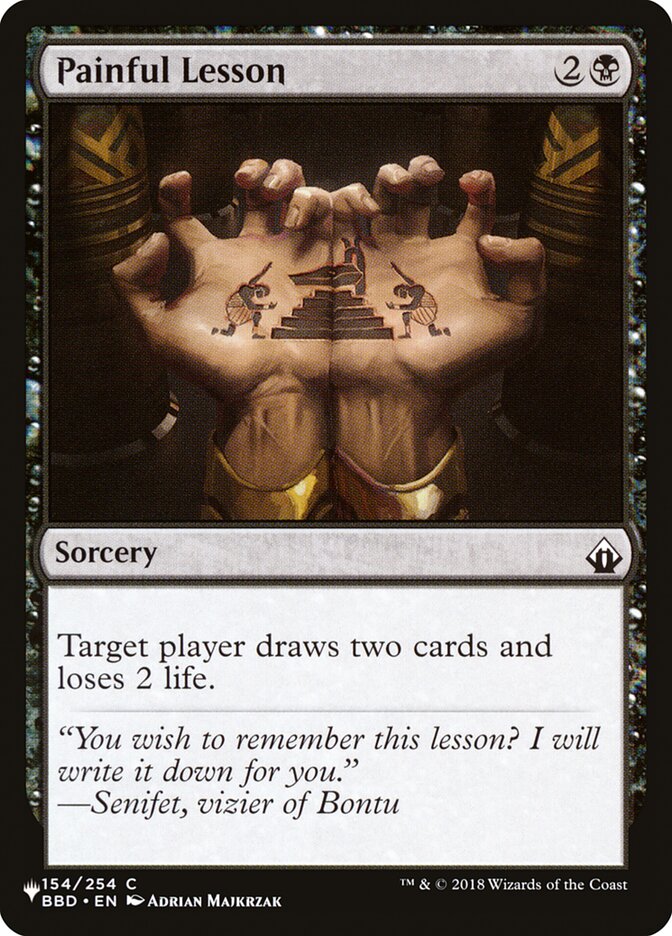 Painful Lesson (The List) Near Mint