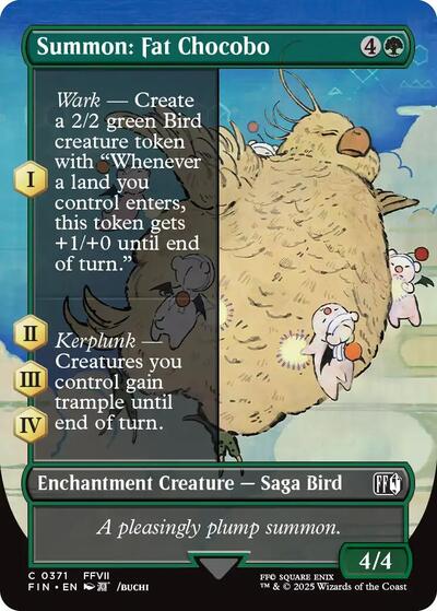 Summon: Fat Chocobo (Borderless) (Universes Beyond: FINAL FANTASY) Near Mint Foil