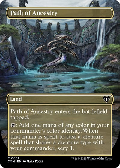 Path of Ancestry (Borderless) (Commander Masters) Light Play