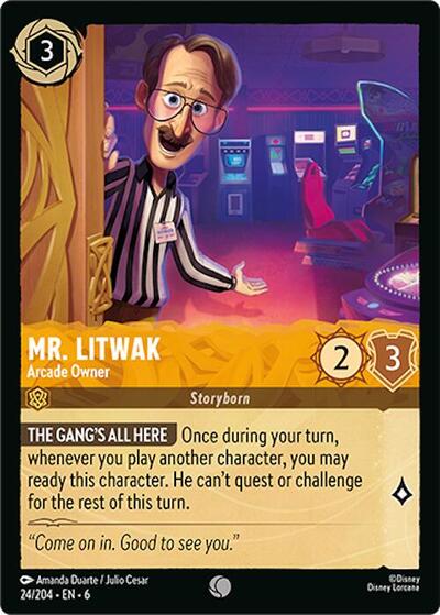 Mr. Litwak - Arcade Owner (Azurite Sea) Near Mint Cold Foil