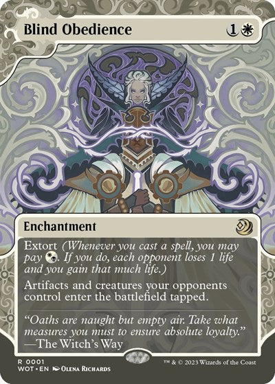 Blind Obedience (Wilds of Eldraine: Enchanting Tales) Light Play