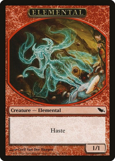 Elemental Token (4) (Shadowmoor) Medium Play