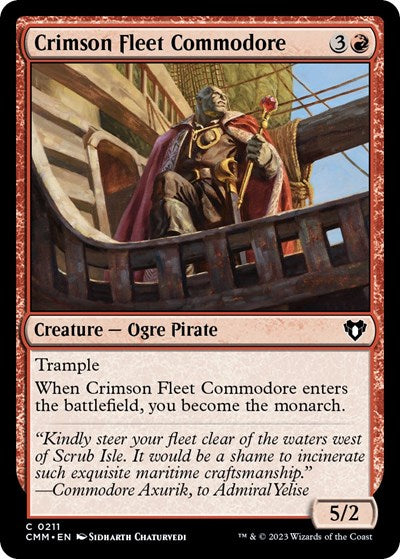 Crimson Fleet Commodore (Commander Masters) Light Play Foil