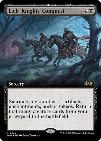 Lich-Knights' Conquest (Extended Art) (Wilds of Eldraine) Near Mint Foil