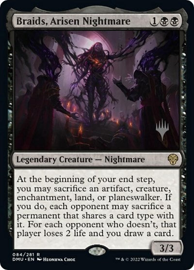 Braids, Arisen Nightmare (Promo Pack: Dominaria United) Light Play Foil