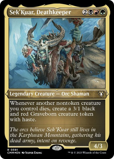 Sek'Kuar, Deathkeeper (Foil Etched) (Commander Masters) Near Mint Foil