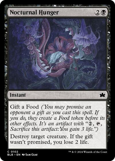 Nocturnal Hunger (Bloomburrow) Light Play Foil