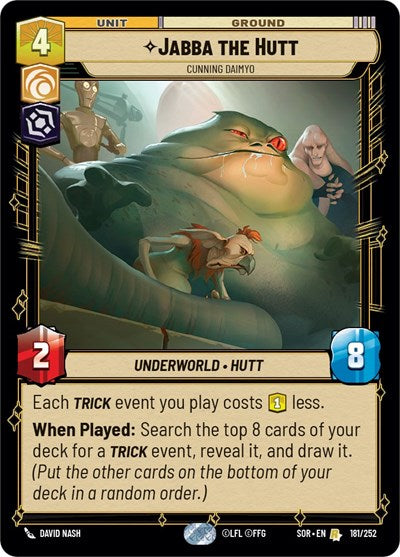 Jabba the Hutt Cunning Daimyo (Spark of Rebellion) Near Mint Foil