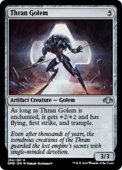 Thran Golem (Dominaria Remastered) Light Play Foil