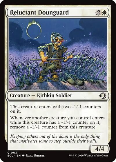 Reluctant Dounguard (Lorwyn Eclipsed) Light Play