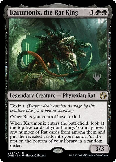 Karumonix, the Rat King (Promo Pack: Phyrexia: All Will Be One) Light Play Foil