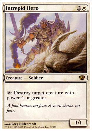 Intrepid Hero (8th Edition) Heavy Play Foil
