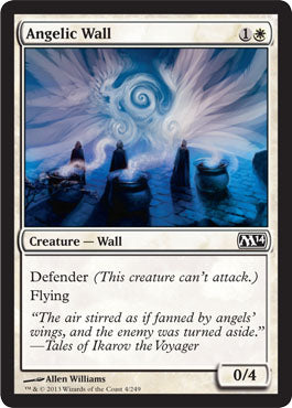 Angelic Wall (Magic 2014 Core Set) Medium Play Foil
