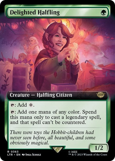 Delighted Halfling (Extended Art) (Universes Beyond: The Lord of the Rings: Tales of Middle-earth) Near Mint