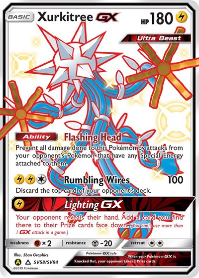 Xurkitree GX (Hidden Fates: Shiny Vault) Near Mint Holofoil
