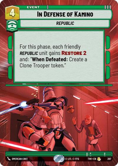 In Defense of Kamino (Hyperspace) (Twilight of the Republic) Near Mint Foil