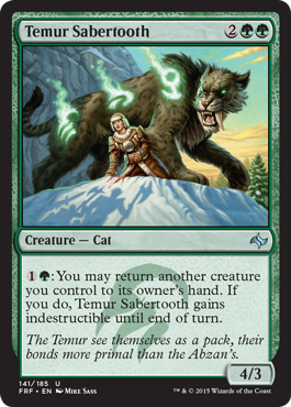 Temur Sabertooth (Fate Reforged) Light Play Foil
