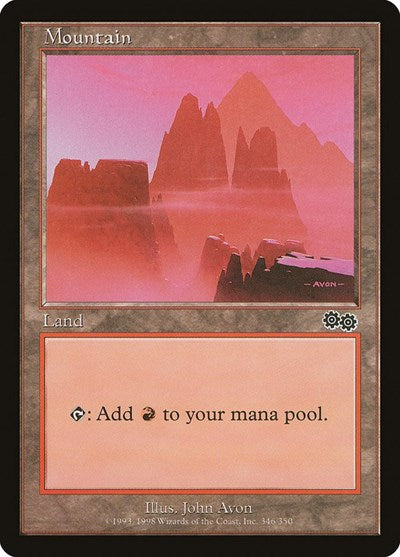 Mountain (346) (Urza's Saga) Medium Play
