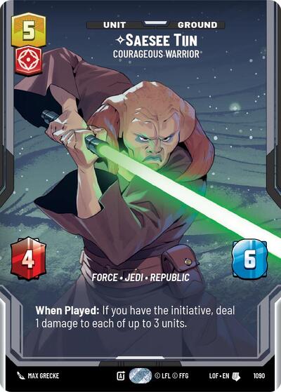Saesee Tiin Courageous Warrior (Prestige Foil) (Legends of the Force) Near Mint Foil