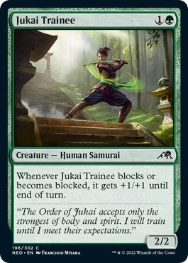 Jukai Trainee (Kamigawa: Neon Dynasty) Near Mint Foil