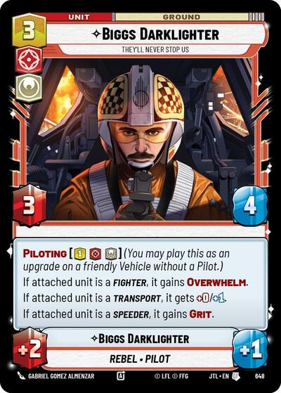 Biggs Darklighter They'll Never Stop Us (Foil) (Jump to Lightspeed) Near Mint Foil