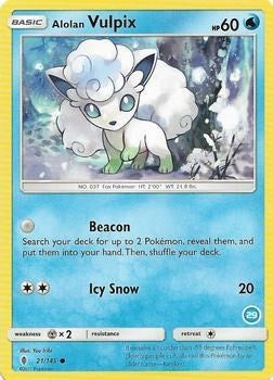 Alolan Vulpix (29) (SM Trainer Kit: Alolan Sandslash & Alolan Ninetales) Light Play