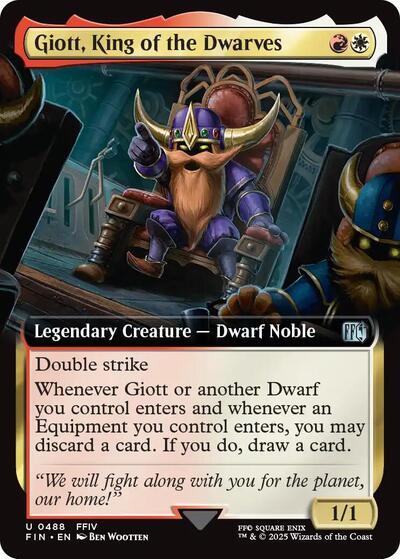 Giott, King of the Dwarves (Extended Art) (Universes Beyond: FINAL FANTASY) Light Play Foil