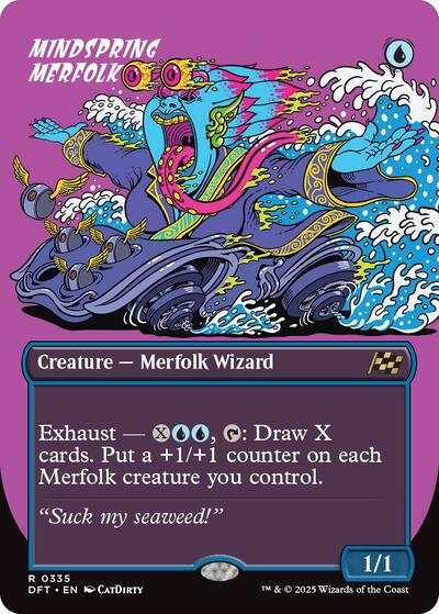 Mindspring Merfolk (Borderless) (Aetherdrift) Near Mint