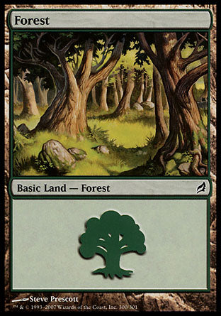 Forest (300) (Lorwyn) Heavy Play