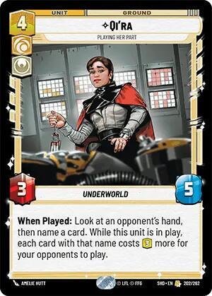 Qi'ra Playing Her Part (Shadows of the Galaxy) Near Mint Foil