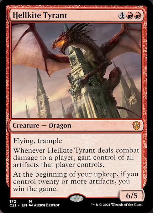 Hellkite Tyrant (Commander 2021 Strixhaven) Light Play