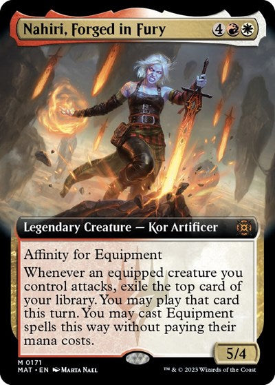 Nahiri, Forged in Fury (Extended Art) (March of the Machine: The Aftermath) Light Play Foil