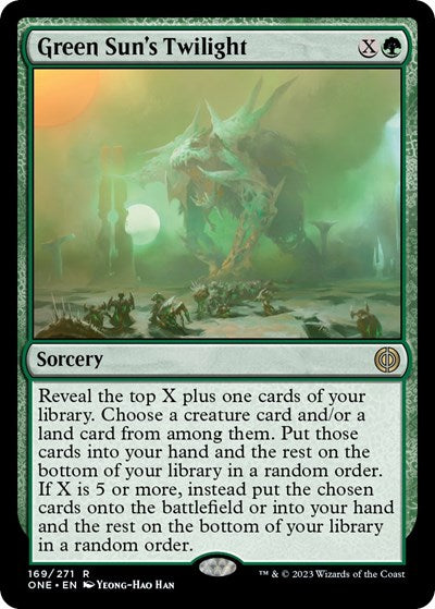 Green Sun's Twilight (Phyrexia: All Will Be One) Light Play Foil
