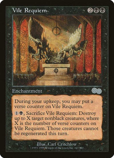 Vile Requiem (Urza's Saga) Light Play